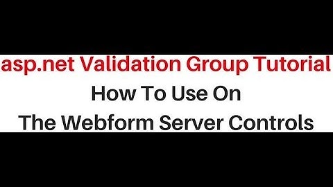 Implement validation group on validation controls in asp.net webpage