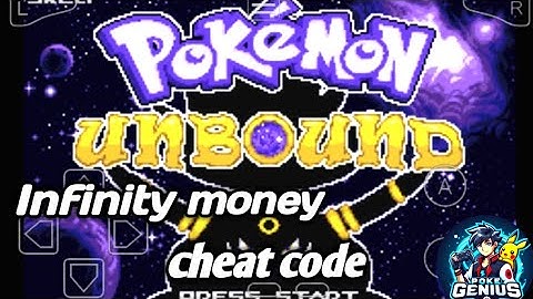 Pokemon Unbound Max money cheat code
