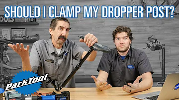 How do you clamp a bike with a dropper post?