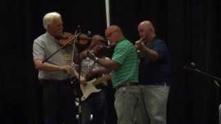 Steve Durrwachter & Royce Burt playing twin fiddles "In The Garden"