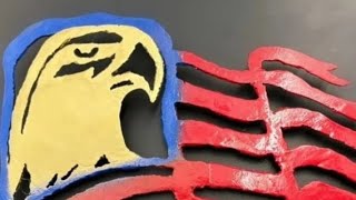 plasma art making an American flag - start of a small Business