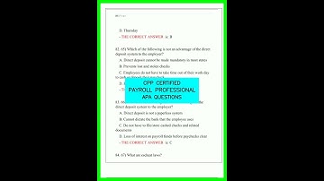 CPP CERTIFIED PAYROLL PROFESSIONAL APA QUESTIONS video