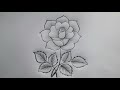 Rose drawing  how to draw a rose  flower design drawing  flower art