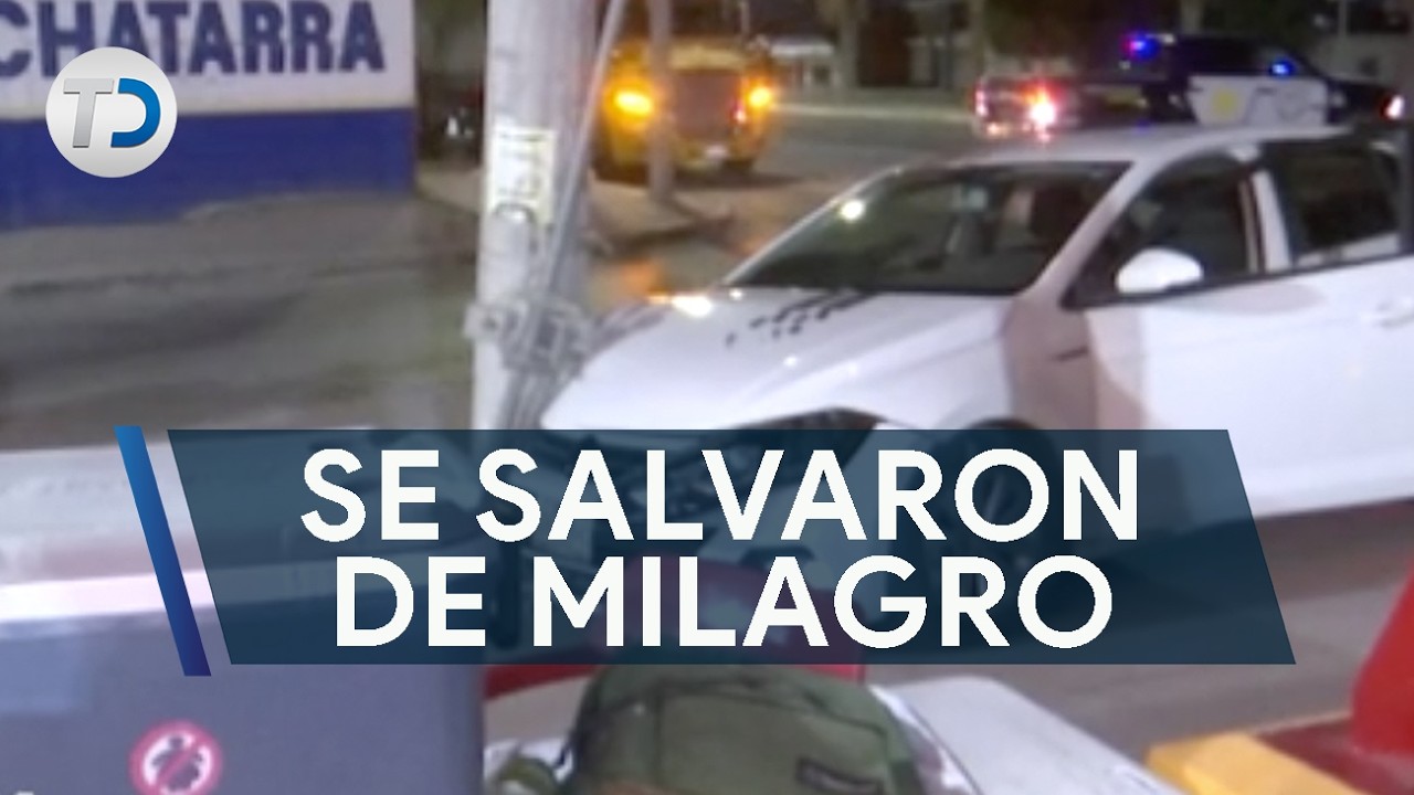 Seis personas se salvan de ser arrolladas; comían burritos
