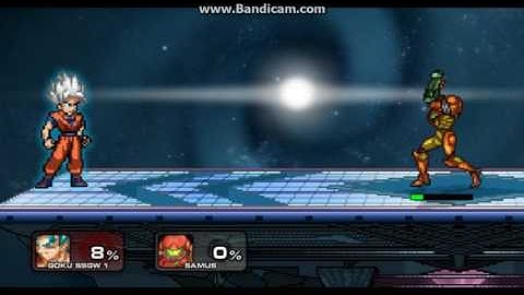 SSF2 Goku ssjw special anti-projectile stand