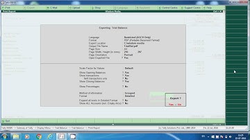 How to export data from Tally to Excel or PDF