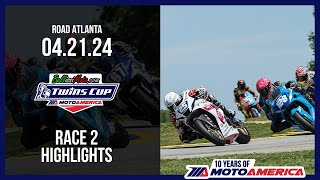 BellissiMoto Twins Cup Race 2 at Road Atlanta 2024 - HIGHLIGHTS | MotoAmerica