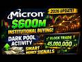 Micron Stock Update 2026 | $600M Institutional Buying, Dark Pool Absorption &amp; Bullish Options Signal