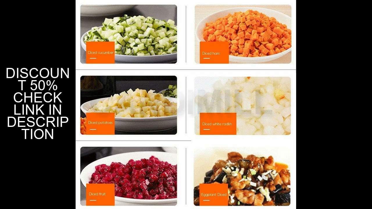 CANDIMILL Electric Vegetable Dicing Machine Carrot Potato Onion Chopper Dicer Cutting Machine Food P