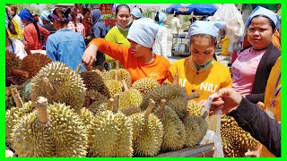 Cambodia durian (Video 3 )/ Manthong / Worker buying durian / How to buy durian.