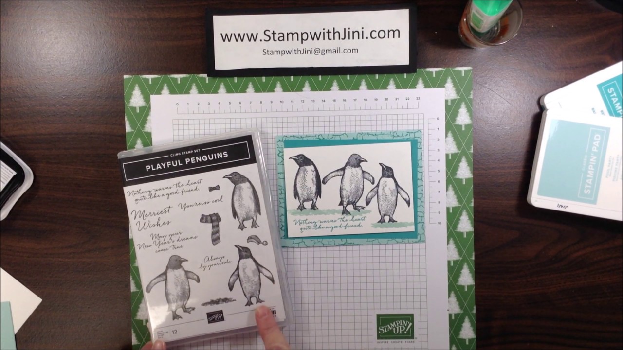 Stamp with Jini PLAYFUL PENGUINS CARD TUTURIAL by Jini Merck - YouTube