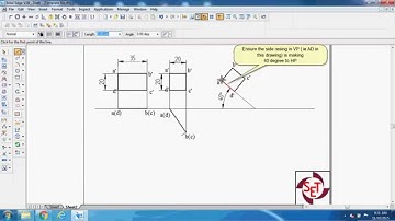 Projection of a rectangular lamina in VP