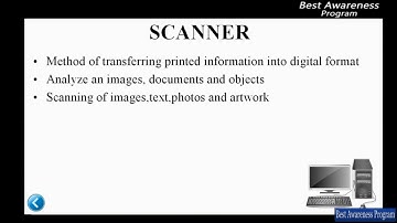 Hardware and Software: What is a scanner part 13 of 2nd term.
