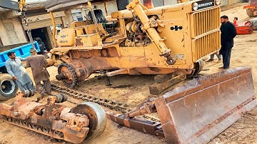 Heavy Bulldozer Machine Blade And Track Chain Assembly Process || Koamtsu Dozer Restoraion