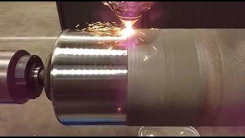 Duralase Laser Cladding System - Rebuilding on cylinder rod