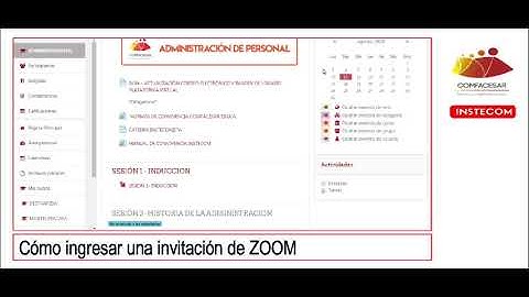 Adicionar reunión de Zoom en Moodle