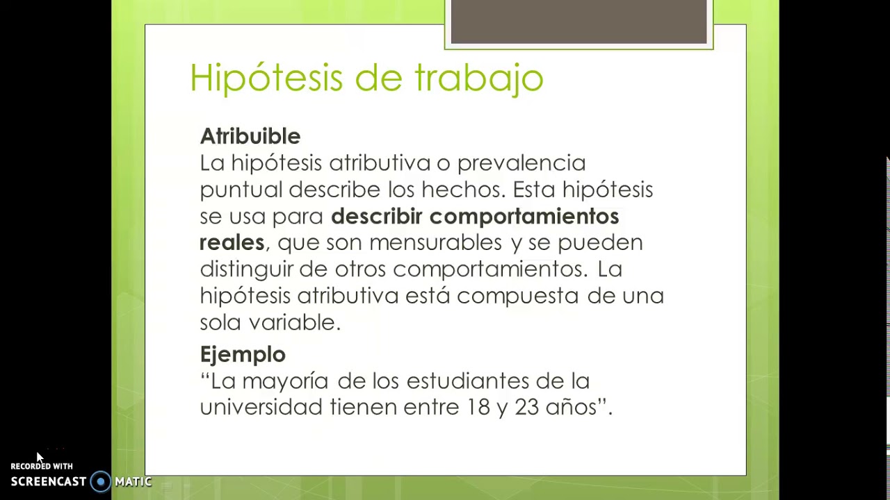 tipos de hipotesis segunda parte - YouTube