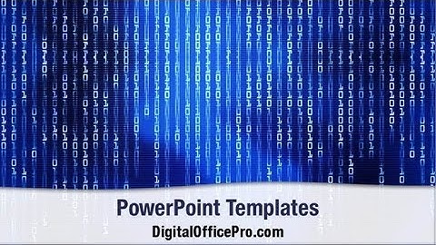 Binary Code Matrix PowerPoint Template Backgrounds - DigitalOfficePro #03529W