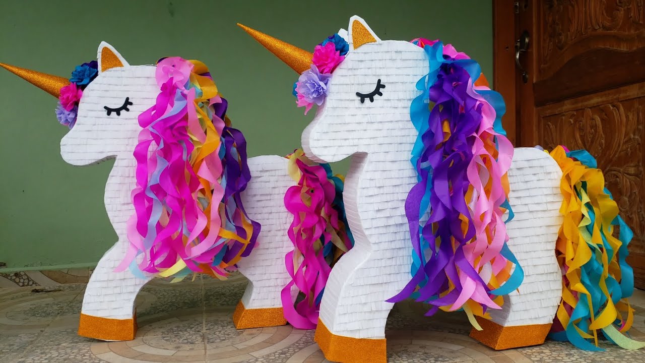 Tutorial cabello para piñata de unicornio | Fácil y rápido | Creaciones Mágicas Sarahí