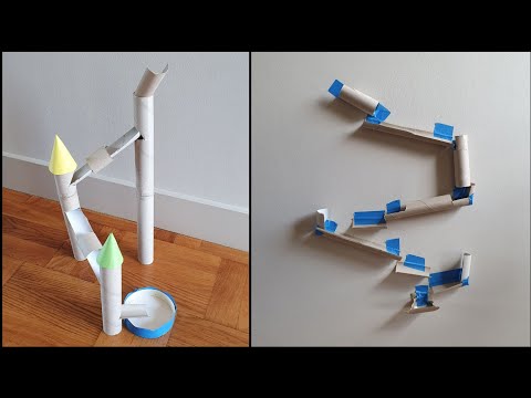 tuto-n°43:-circuit-à-billes-avec-des-rouleaux-de-papier-toilette-ou-essuie-tout