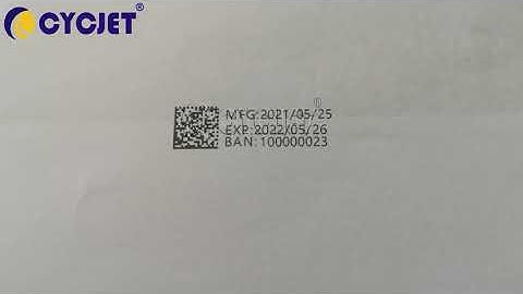How to High Speed Print QR Datamatrix code by CYCJET High Resolution Inkjet Printer Coding Machine