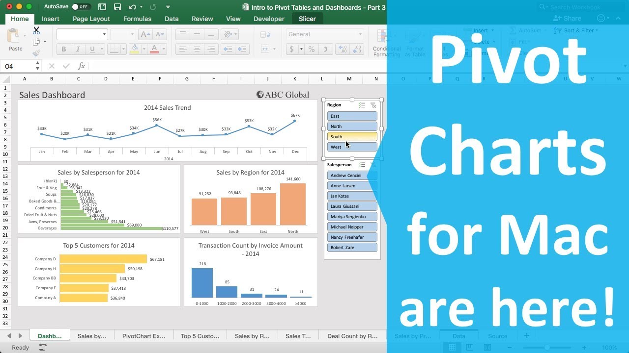 Create Pivot Chart Excel 2016