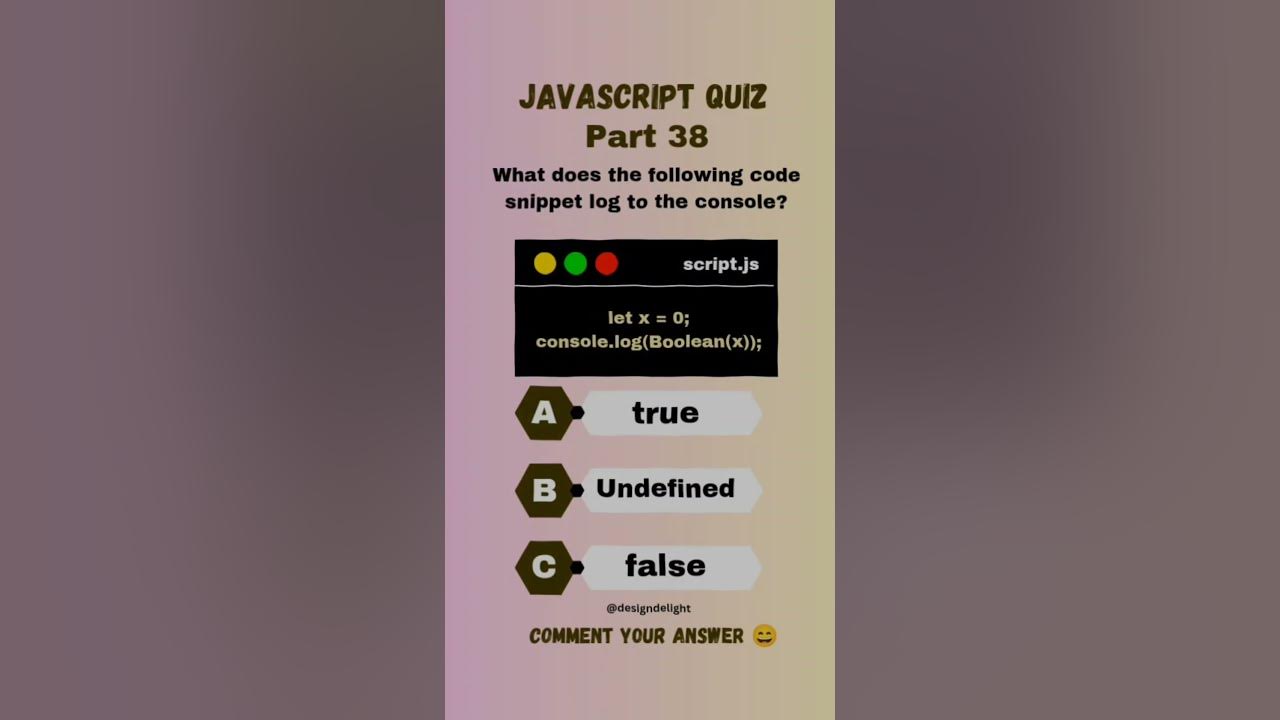 Test Your JavaScript Knowledge|| JavaScript Quiz Part 38 Comment Your ...