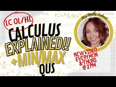 Calculus Explained!!  Min & Max Turning Points Examples Leaving Cert Maths LCOL LCHL