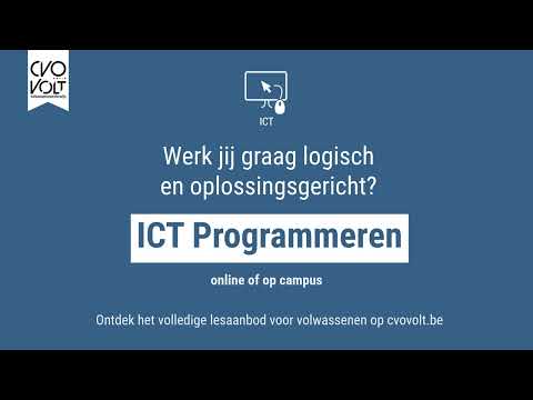 ICT Programmeren leren met Python? | Online of op campus bij CVO Volt