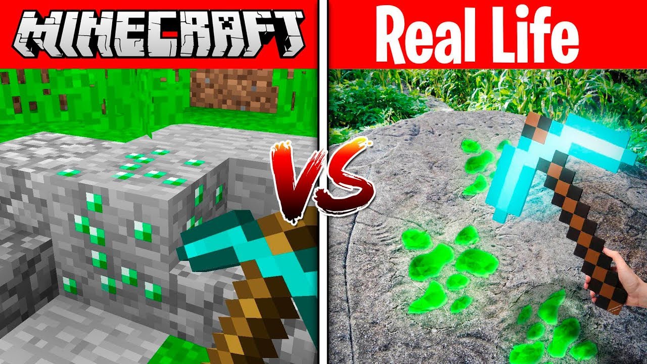 4 против майнкрафта. Minecraft Emerald in real Life. Minecraft vs real Life. Minecraft vs reality.