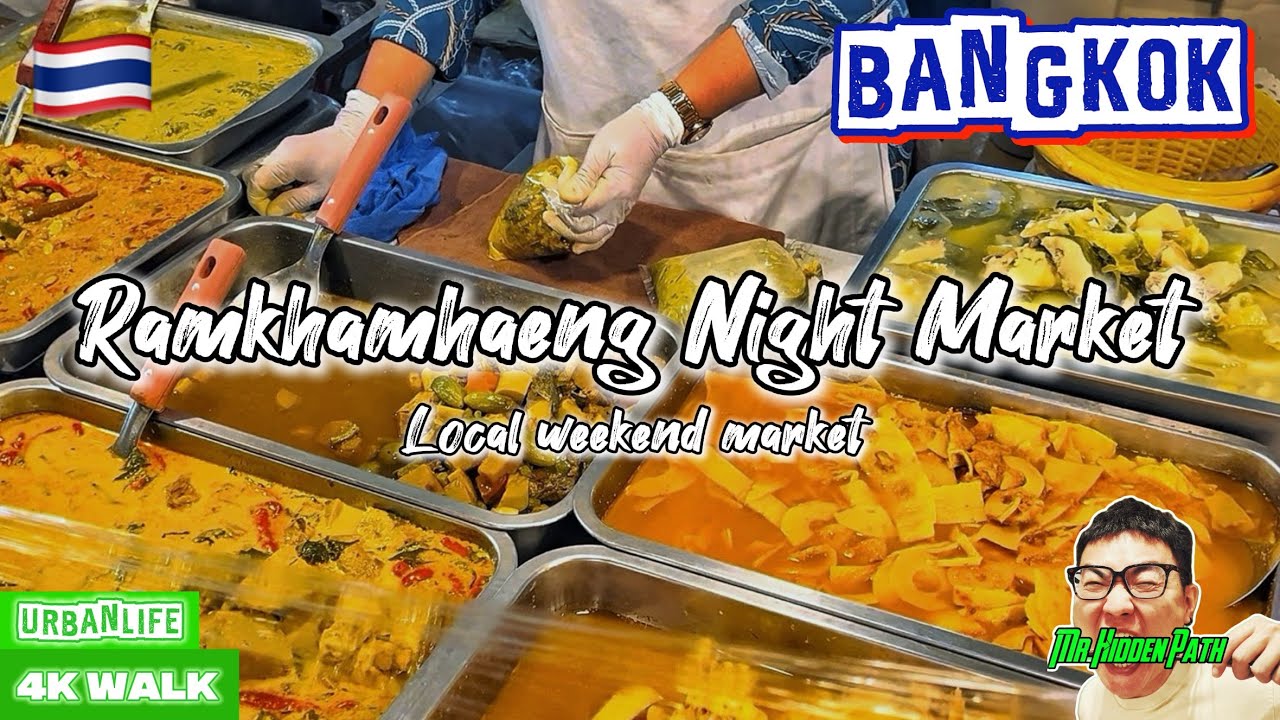 ๐น๐ญRamkhamhaeng Night Market Walk | Bangkok Local Weekend Market 4K๐น๐ญ