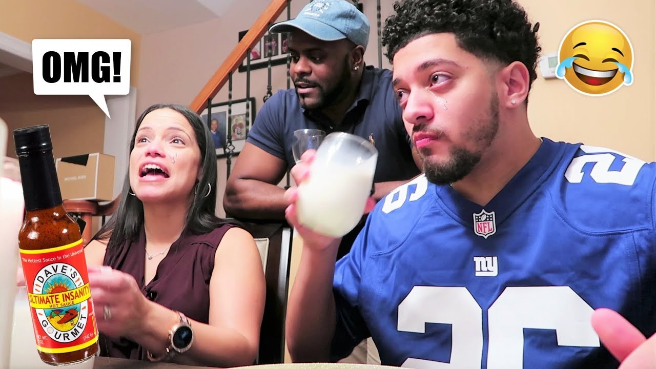 MOM & SON TRY INSANELY SPICY HOT SAUCE! *WE START CRYING!* (HILARIOUS