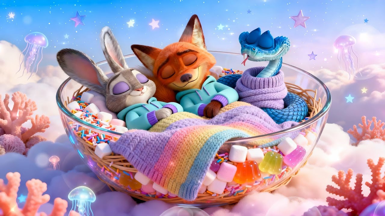 Calm Night Sleep with Zootopia 2 ☁️ Gentle Cloud Melody for Deep Sleep and Insomnia 💤