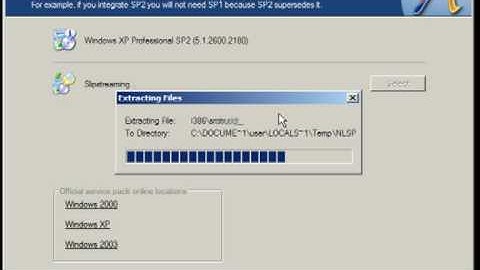 Slipstreaming Service Pack 3 onto Windows XP installation