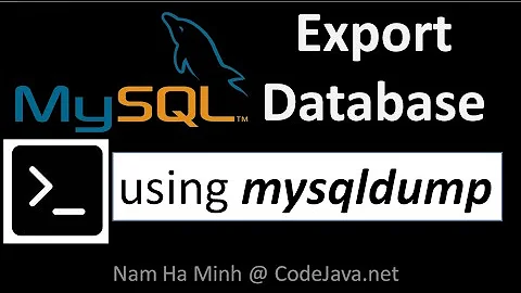 MySQL Export Database using Command Line (mysqldump)