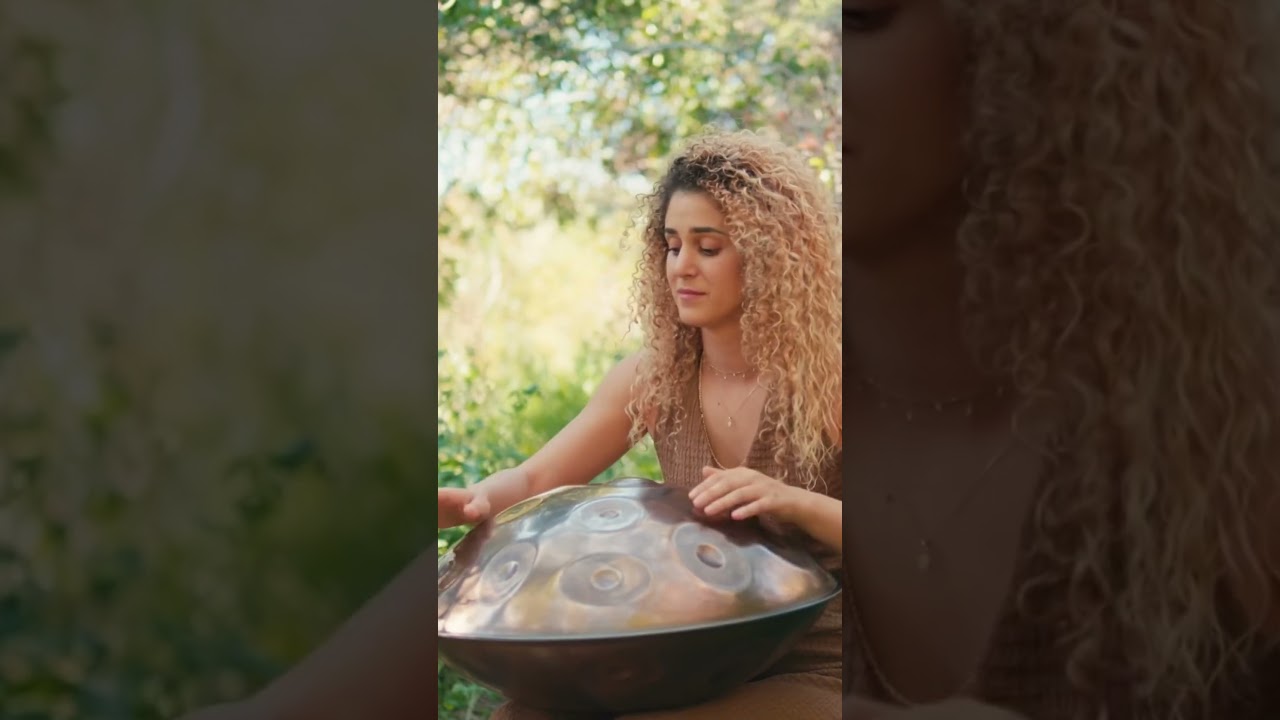 Singing with the birds 😌✨ full video on my channel 🤍 #shortsvideo #meditationmusic #handpan