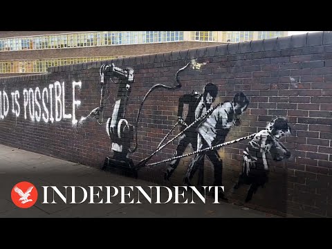 Suspected new Banksy mural appears in London  'Another World is Possible'
