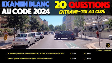 Test au code de la route 2024  - 20 Questions à l
