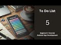5 - How to add item in recyclerview on Click |  To Do List(From Scratch) | Android App Development