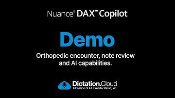 DAX Copilot Demo - Orthopedic encounter, note review and AI capabilities
