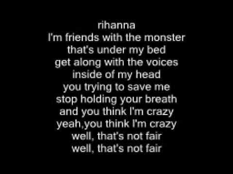 Английские песни monster. Текст песни Монстер. Песня монстр текст. Monster Rihanna текст. Текст песни он монстр.