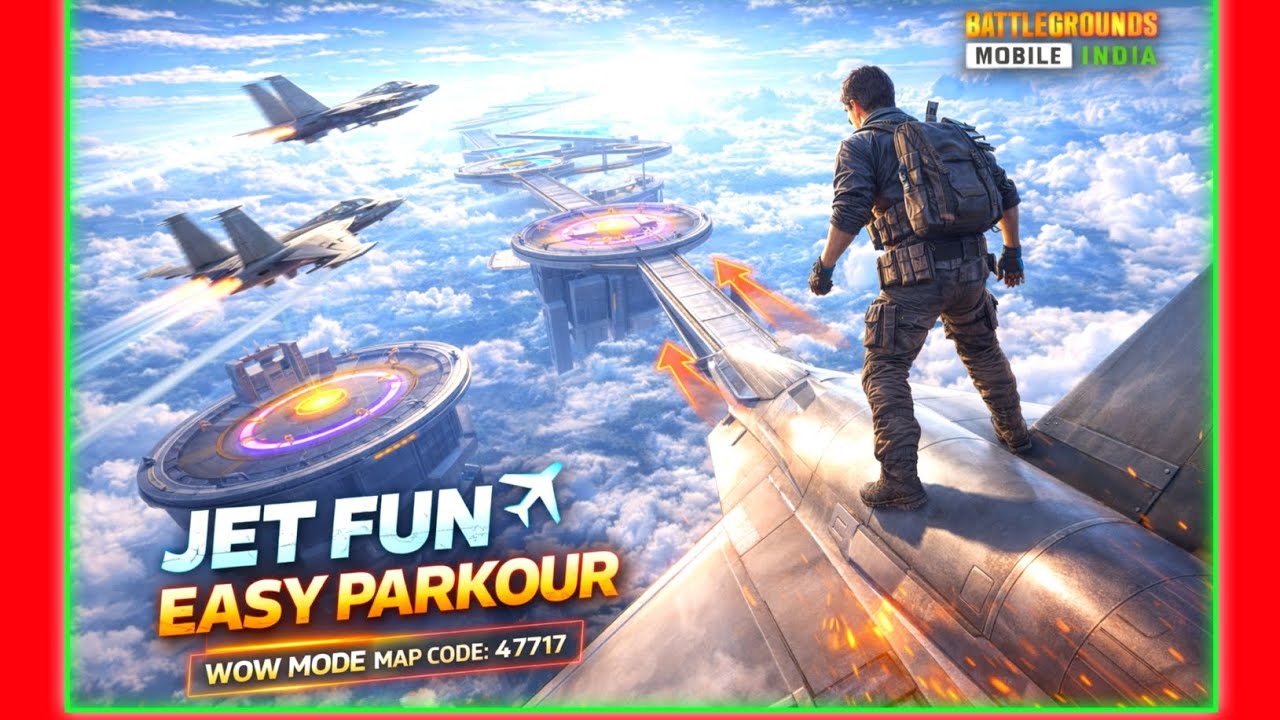 Jet ✈️ fun easy parkour in Bgmi || Bgmi wow mode parkour code 47717