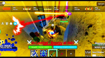 BOUNTY HUNTING ON MOBILE Easy way [just spam]      PVP IN MOBILE BLOX FRUIT BOUNTY HUNT  SHIFT LOCK