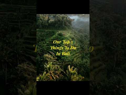 Top 5 things to do in Bali as a family!
