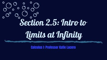 2_5 Limits at Infinity and Horizontal Asymptote Intro