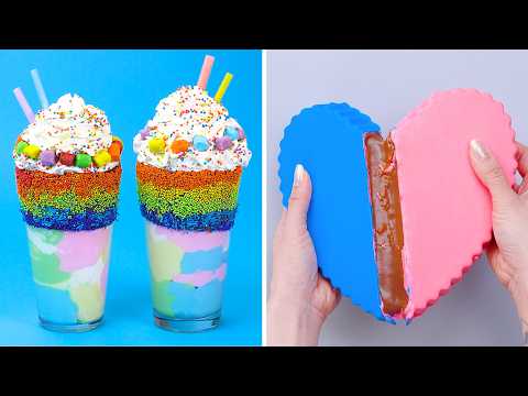 🌈🍹Can You Create a RAINBOW Jelly Glass in Just 5 Minutes? | Rainbow Jelly Decorating Desserts🍭💖