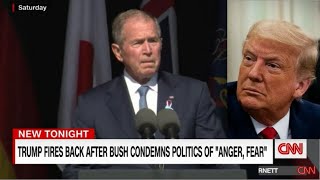 Trump fires back after Bush gives speech condemning politics of anger and fear