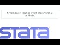 Creating asset index or wealth index variable in STATA