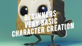 Blender 2.9 beginner basic owl character creation (part 1)