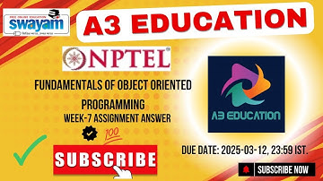 NPTEL Fundamentals of Object-Oriented Programming Week 7 Assignment Answers Solution Quiz | 2025